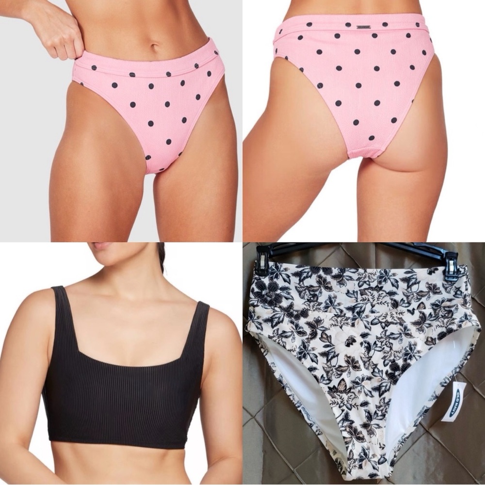 TRIPLE SWIM MATCHUP: NWT- Billabong & Old Navy Bikini Bottoms + Calia Bikini Top